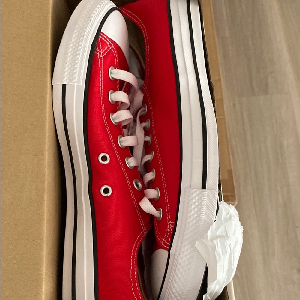 Converse Red Canvas Sneakers